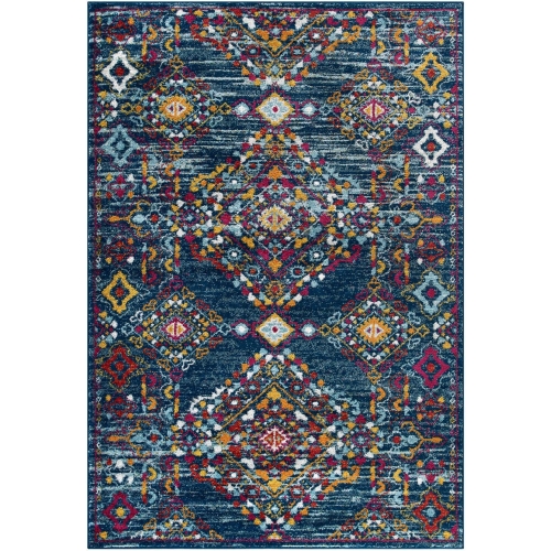 Entourage Khalida Distressed Vintage Floral Lattice 5 x 8 Area Rug