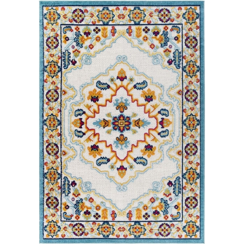 Reflect Ansel Distressed Vintage Floral Indoor Outdoor 5 x 8 Area Rug