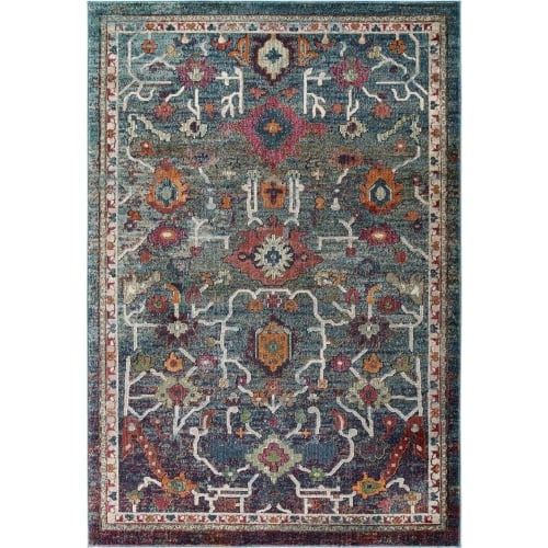 Tribute Every Distressed Vintage Floral 5 x 8 Area Rug