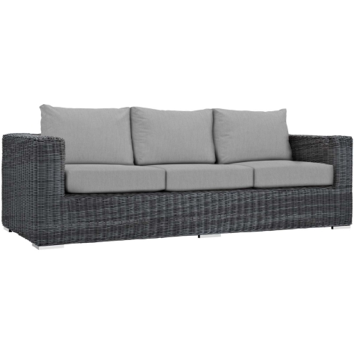 Summon Outdoor Patio Sunbrella&reg; Sofa in Canvas & Gray