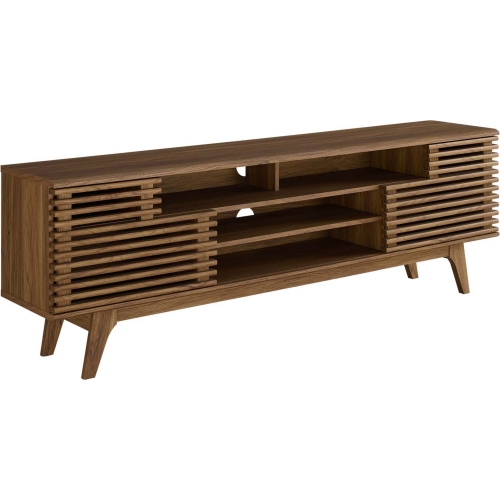 Render 71" TV Stand Media Console in Walnut Finish