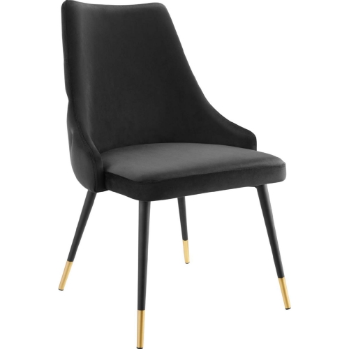 Adorn Tufted Dining Chair in Black Velvet