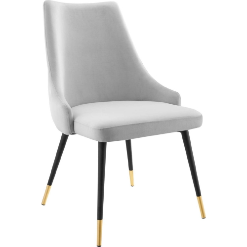 Adorn Tufted Dining Chair in Light Gray Velvet