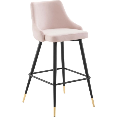 Adorn Bar Stool in Pink Velvet