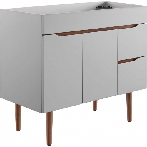 Harvest 36" Bathroom Vanity Cabinet in Gray & Walnut