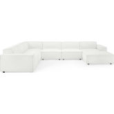 Restore 7 Piece Sectional Sofa in White Fabric