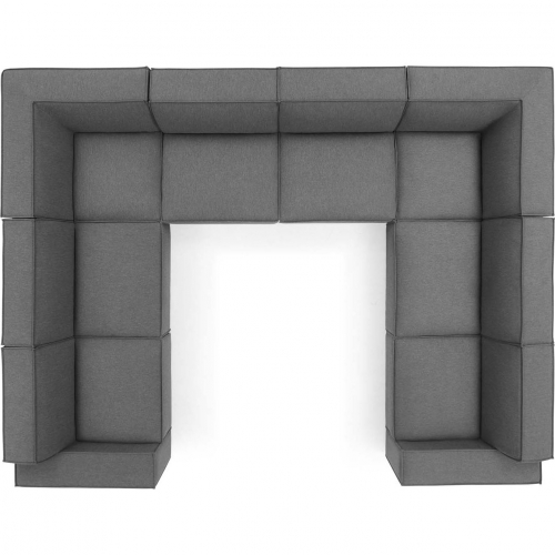 Restore 8 Piece Sectional Sofa in Charcoal Fabric