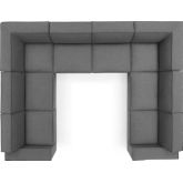 Restore 8 Piece Sectional Sofa in Charcoal Fabric