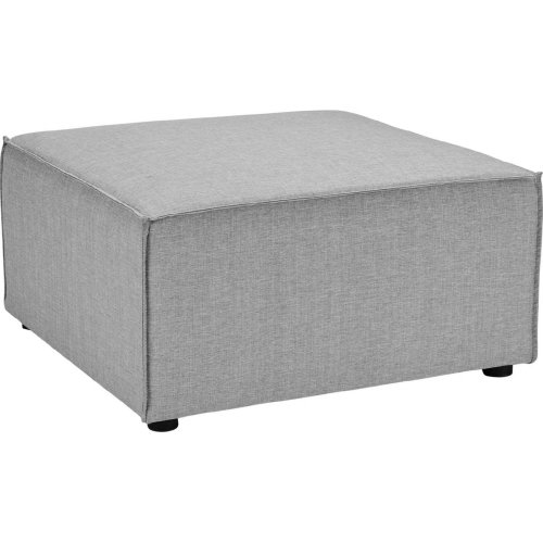 Saybrook Outdoor Sectional Sofa Ottoman in Gray Fabric