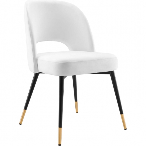 Rouse Dining Chair in White Performance Velvet