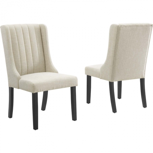 Renew Parsons Dining Chair in Beige Fabric (Set of 2)