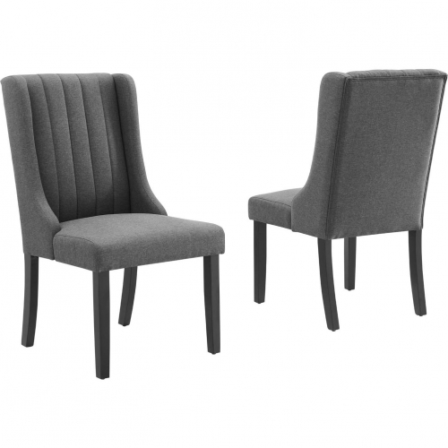 Renew Parsons Dining Chair in Gray Fabric (Set of 2)