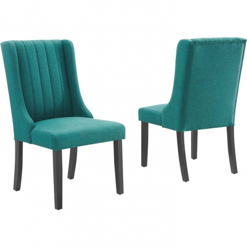 Renew Parsons Dining Chair in Teal Blue Fabric (Set of 2)