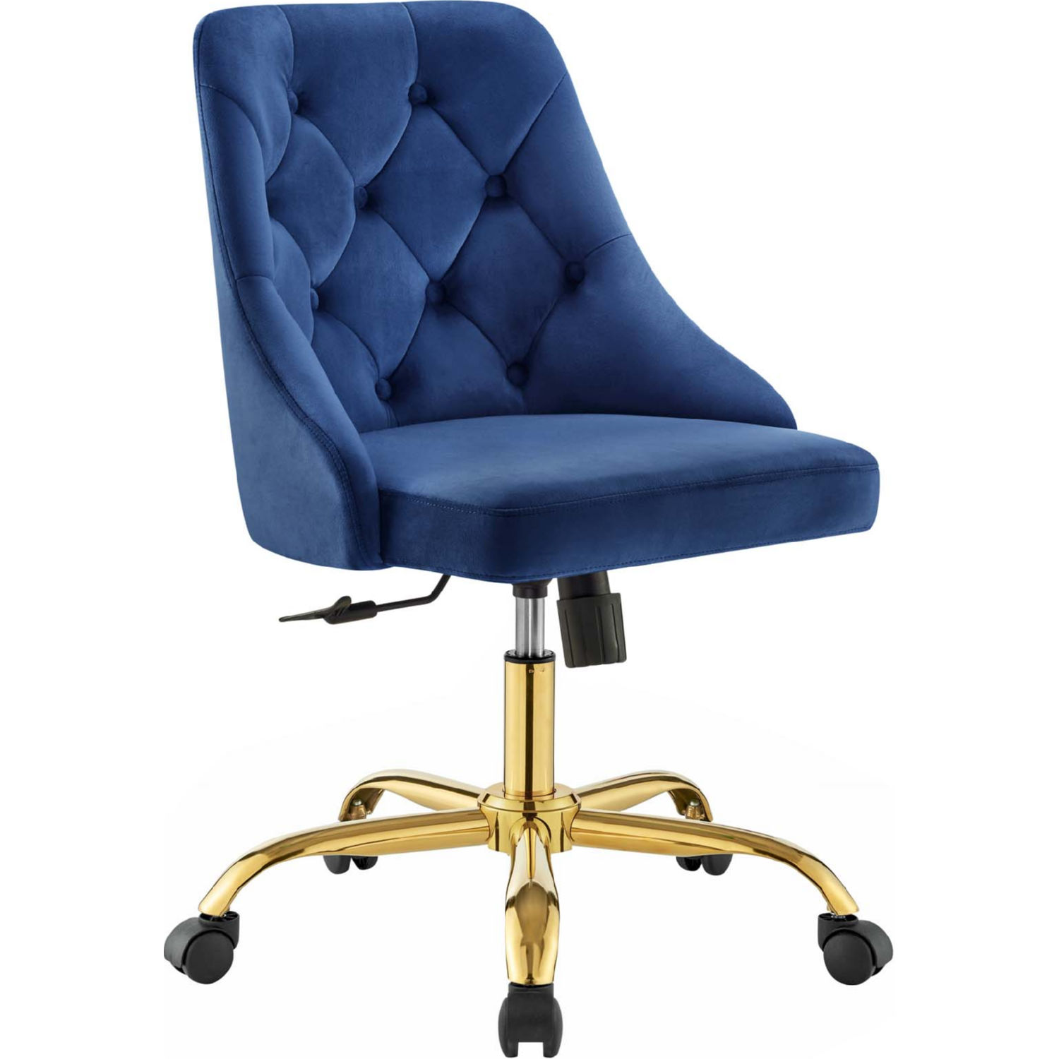 Navy blue velvet office chair hot sale