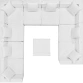 Saybrook Outdoor 10 Piece Sectional Sofa in White All Weather Fabric