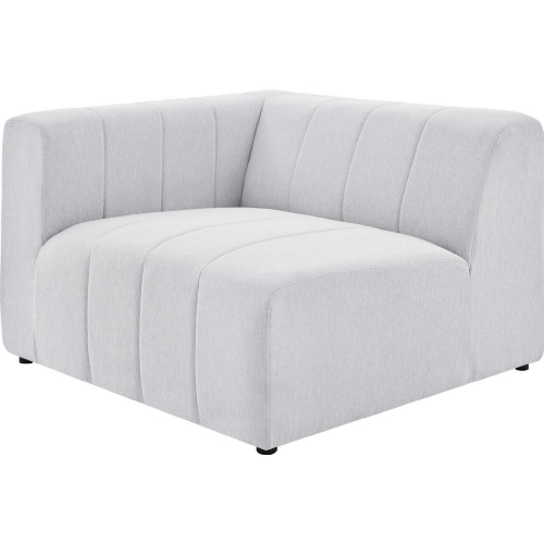 Bartlett Left Arm Chair in Channel Tufted Ivory Fabric