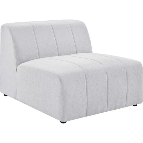 Bartlett Armless Chair in Channel Tufted Ivory Fabric