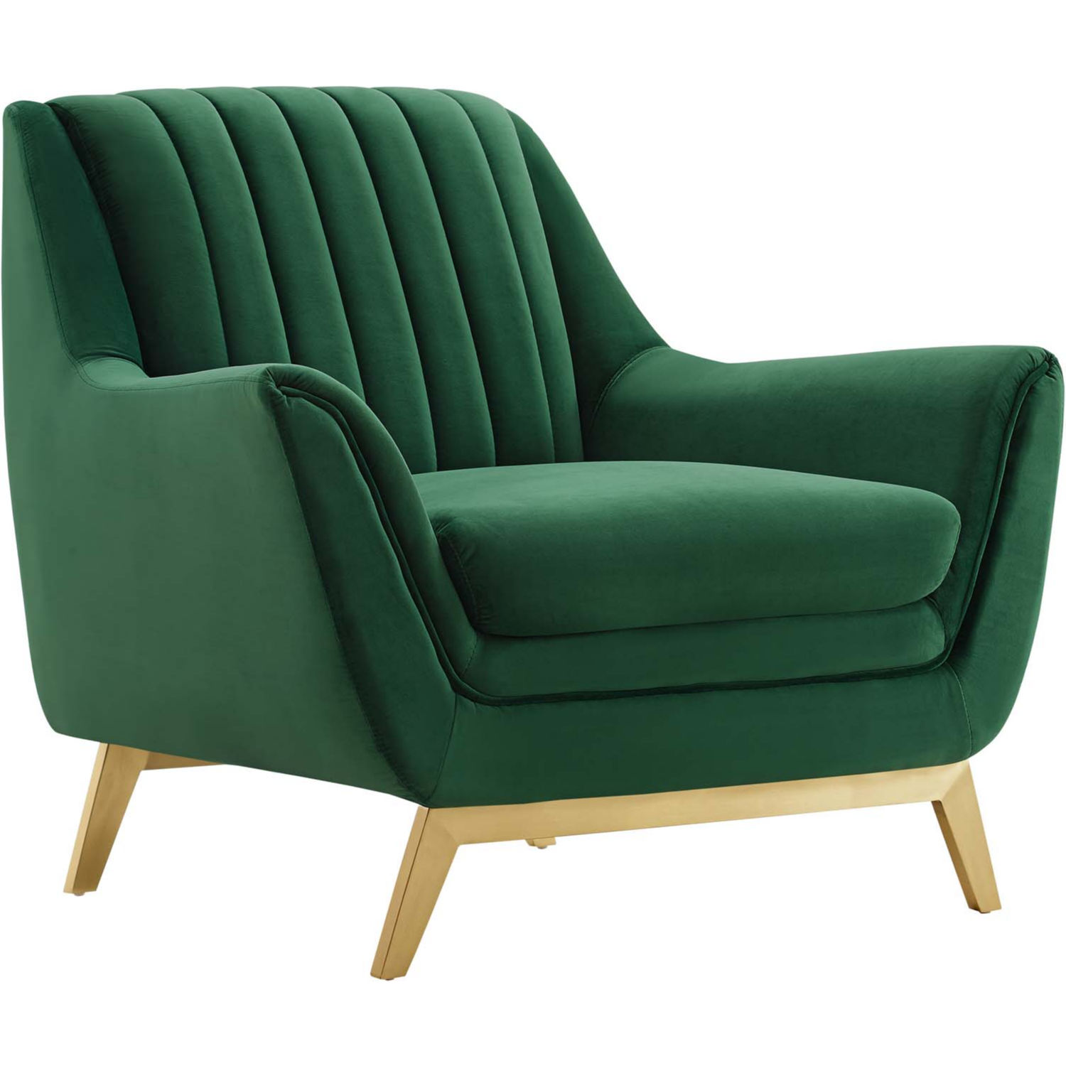 emerald green and gold chair