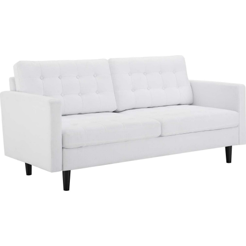 Exalt Sofa in Tufted White Fabric