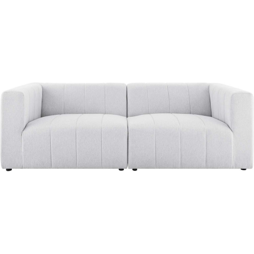 Bartlett 2 Piece Loveseat in Channel Tufted Ivory Fabric