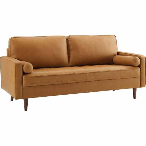 Valour 73" Sofa in Tan Top Grain Leather