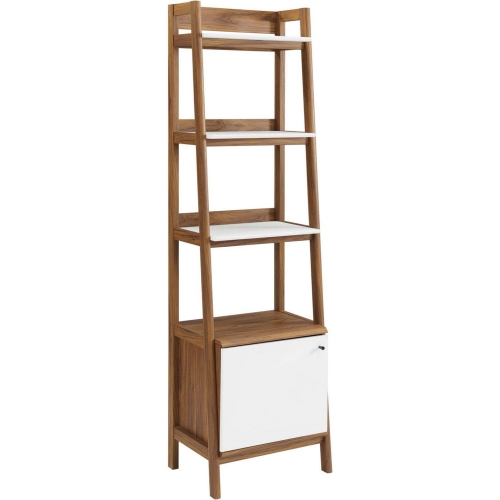 Bixby 21" Bookcase in Walnut & White FInish