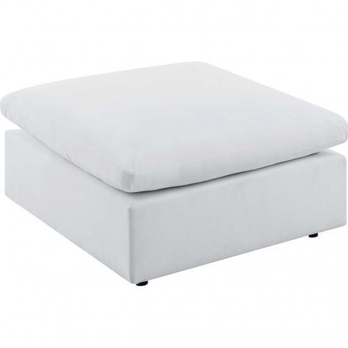 Commix Outdoor Ottoman in White Sunbrella&reg;