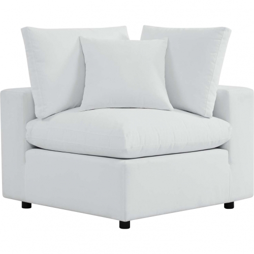 Commix Outdoor Corner Chair in White Sunbrella&reg;