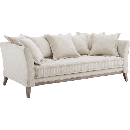 Rowan Sofa in Beige Fabric & Wood