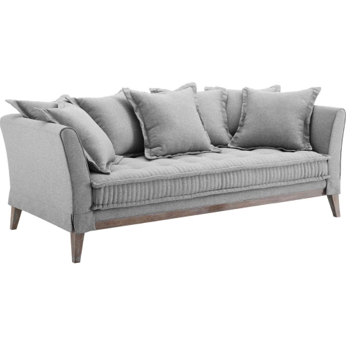 Rowan Sofa in Light Gray Fabric & Wood