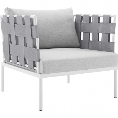 Harmony Outdoor Arm Chair in Gray Weave & Gray Sunbrella &reg;