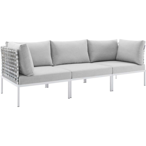 Harmony Outdoor Sofa in Taupe Weave & Gray Sunbrella &reg;