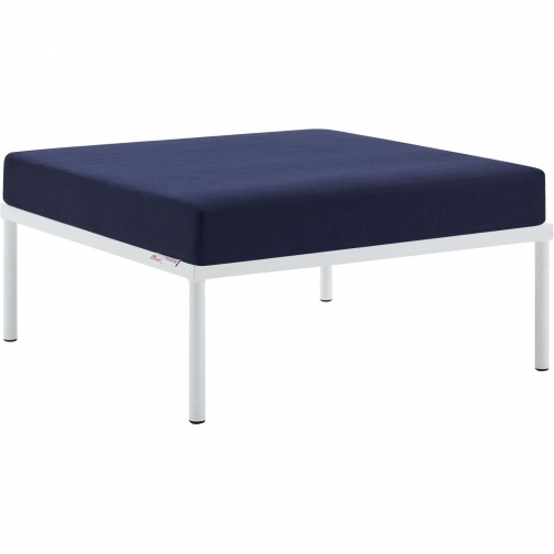 Harmony Outdoor Ottoman in Navy Blue Sunbrella &reg; & Aluminum