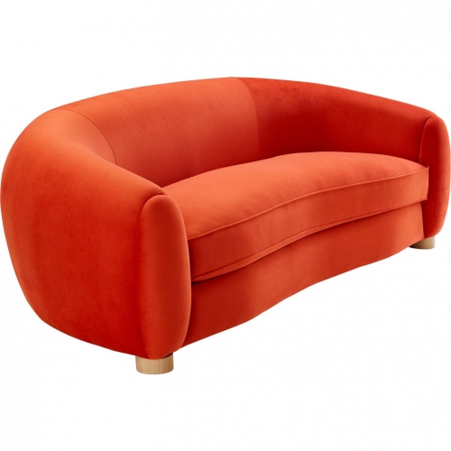 Abundant Sofa in Orange Performance Velvet