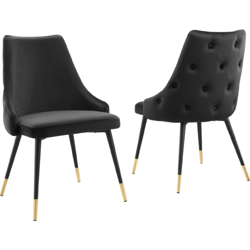 Adorn Dining Chair in Black Performance Velvet (Set of 2)