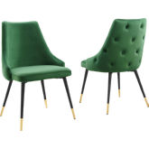 Adorn Dining Chair in Emerald Performance Velvet (Set of 2)