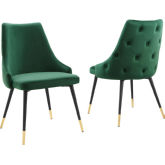 Adorn Dining Chair in Green Performance Velvet (Set of 2)