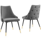 Adorn Dining Chair in Gray Performance Velvet (Set of 2)