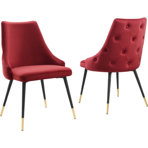 Adorn Dining Chair in Maroon Performance Velvet (Set of 2)