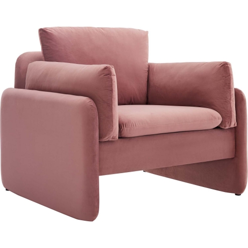 Indicate Arm Chair in Dusty Rose Performance Velvet