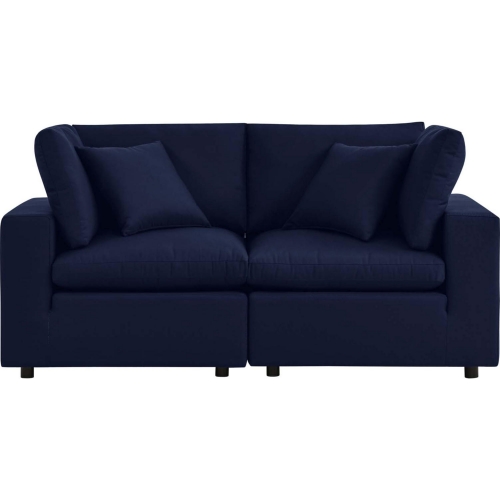 Commix Outdoor Loveseat in Navy Blue Sunbrella&reg; Fabric