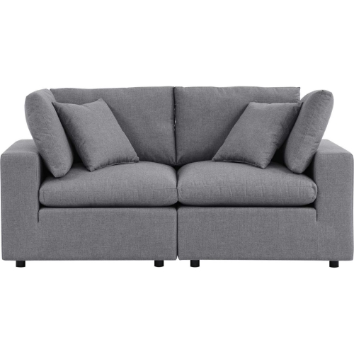 Commix Outdoor Loveseat in Gray Sunbrella&reg; Fabric