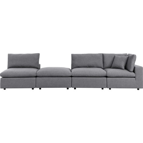 Commix Outdoor 4 Piece Sectional Sofa in Gray Sunbrella&reg; Fabric