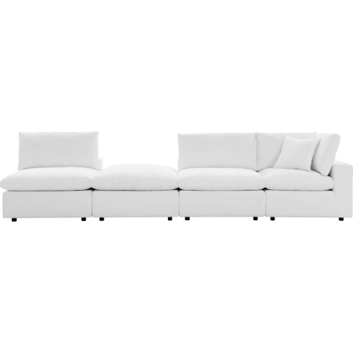 Commix Outdoor 4 Piece Sectional Sofa in White Sunbrella&reg; Fabric