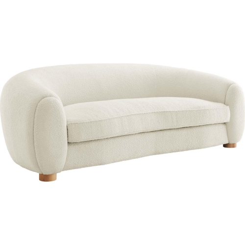 Abundant Sofa in Ivory Boucle Fabric