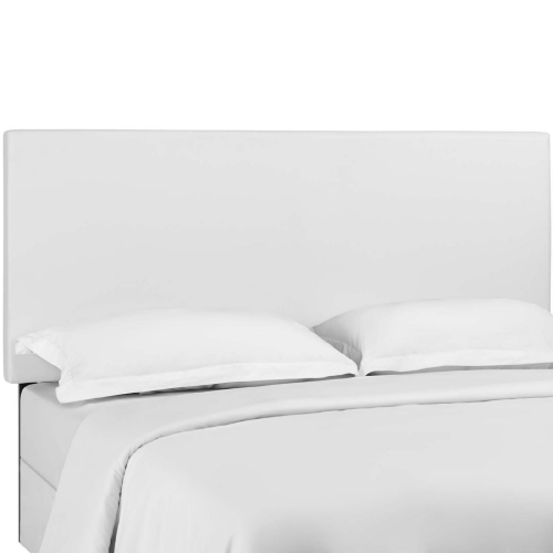 Taylor King California Headboard in White Leatherette