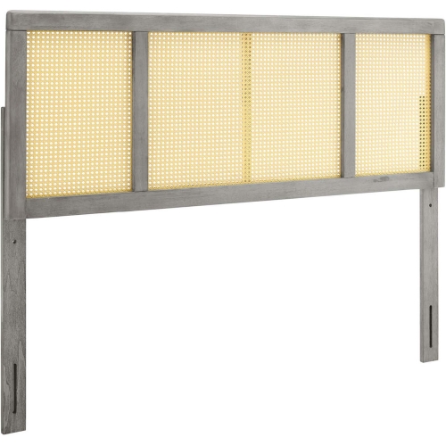 Delmare Full Headboard in Cane & Gray Finish Wood