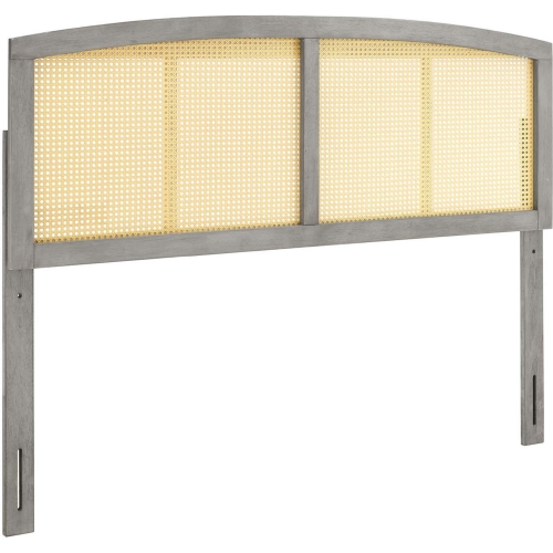 Halcyon Full Headboard in Cane & Gray Finish Wood