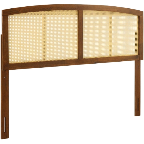 Halcyon Full Headboard in Cane & Walnut Finish Wood