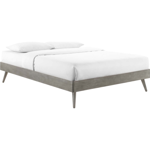 Margo Full Platform Bed Frame in Gray Wood